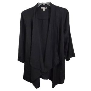 JM Collection‎ Black Open Cardigan Size 16w
